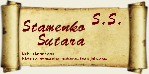 Stamenko Sutara vizit kartica